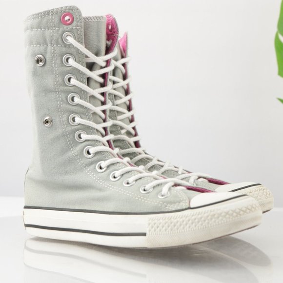 Converse Shoes - Converse Chuck Taylor Women's Snap Down Ultra High Shoe Sneaker Size 7 Gray Pink